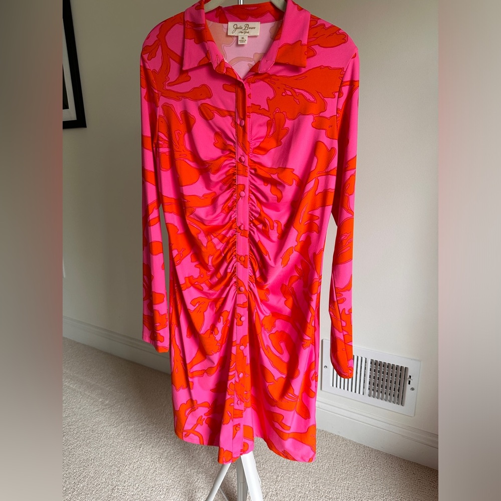 Julie Brown floral ruched shift dress